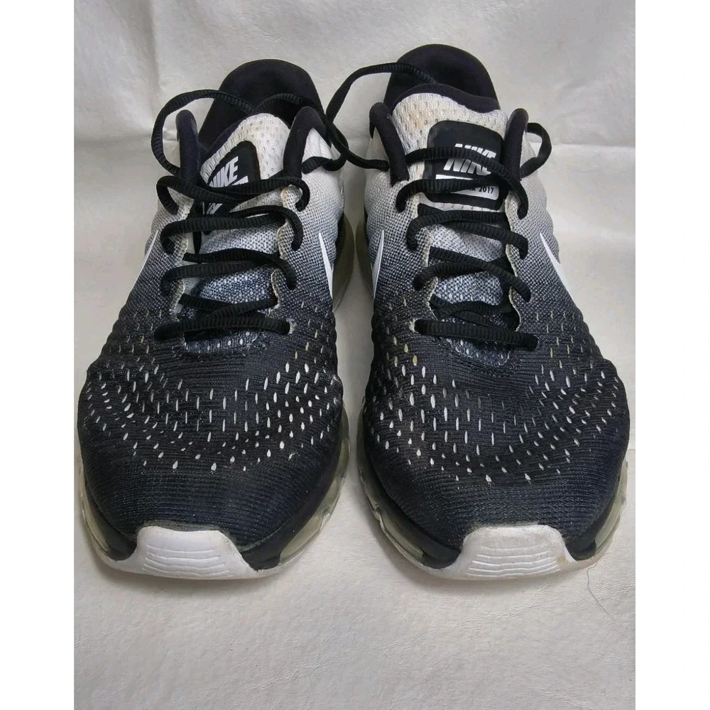 Nike Air Max 2017 Black White Anthracite Gradient Running Shoes Mens Size 8.5